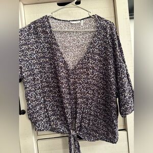 Floral V-Neck Women's Top